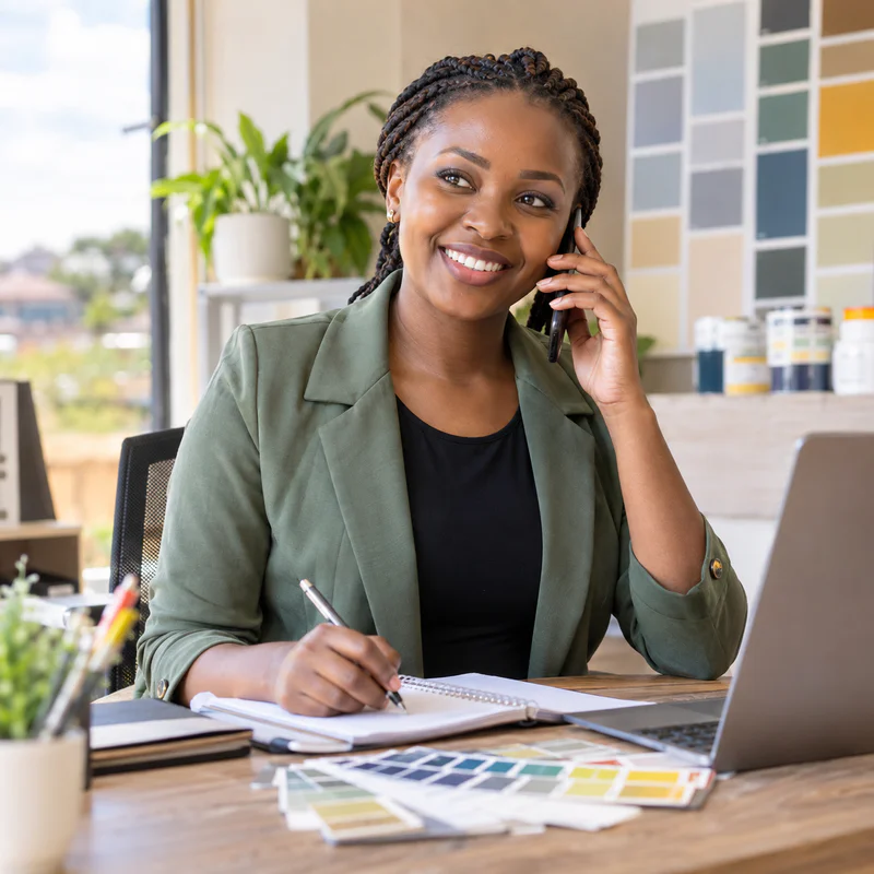Customer service professional taking an initial enquiry